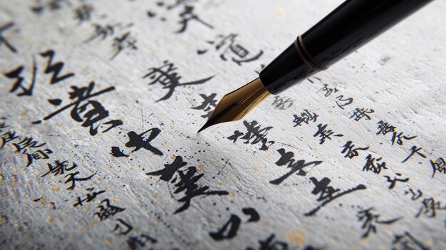 Foto elegantes tomas que capturan el arte de la caligrafía china