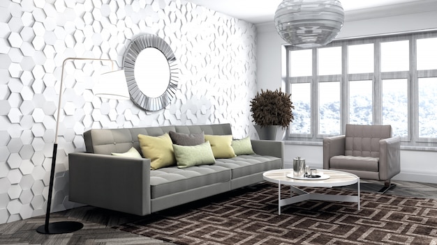 Elegantes Wohnzimmer Interieur