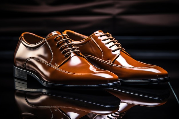 Elegantes zapatos de cuero de aspecto moderno para hombres