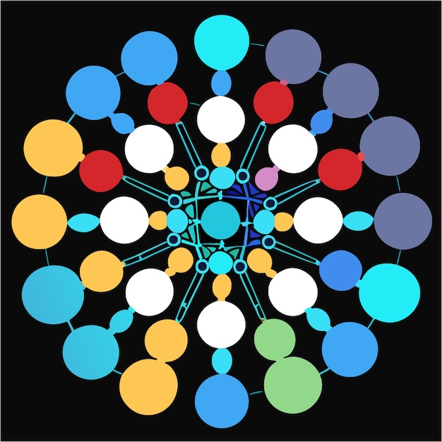 Eleganz in den Sternen, die durch Mandala-Konstellationen navigieren