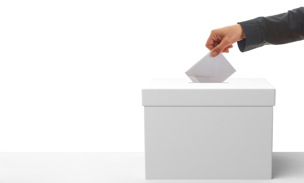 Eleitor na ilustração 3d de fundo branco