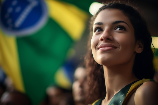 Foto eleitora brasileira em uma secao eleitoral votando