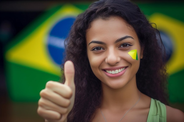 Foto eleitora brasileira em uma secao eleitoral votando