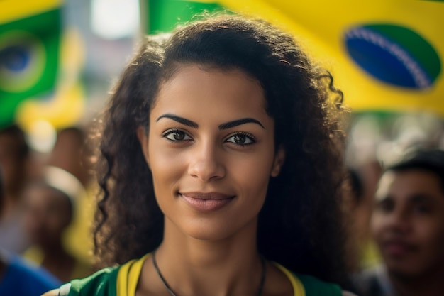 Foto eleitora brasileira em uma secao wahlwahl