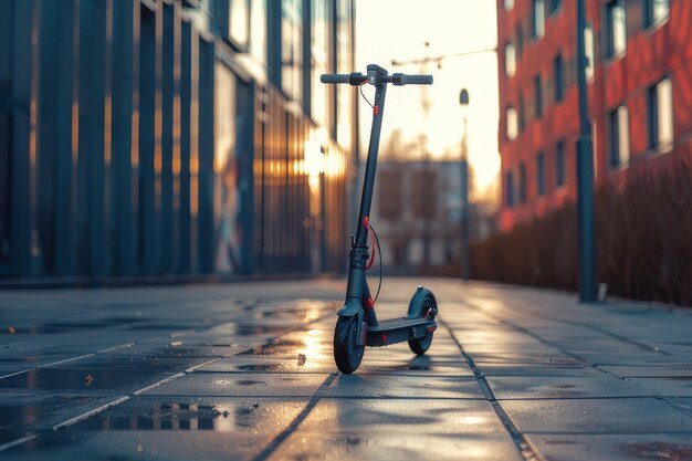 Elektrische Roller-Stadtszene