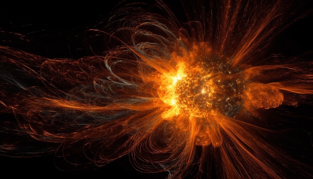 Foto elektrizität entzündet die vielfarbige galaxie in einer futuristischen, von ki erzeugten explosion