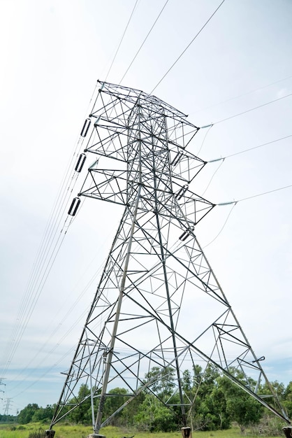 Elektrizitätsmast in der ländlichen Landschaft