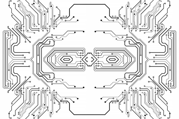 Elektronik-Chipkarte. Leiterplatte elektronisches Hightech-Modell, Digitaltechnik