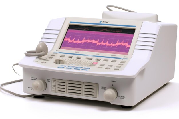 Elektronischer Fötusmonitor mit Wellenform-Ausdruck, der mit generativer AI erstellt wurde