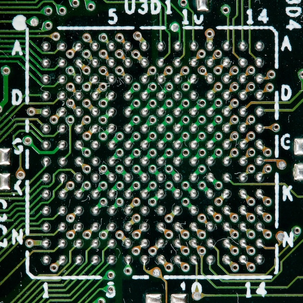 Foto elektronischer schaltkreis des computers. verwenden sie für hintergrund oder textur