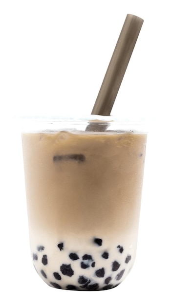 Element de colagem de chá boba PNG de fundo transparente