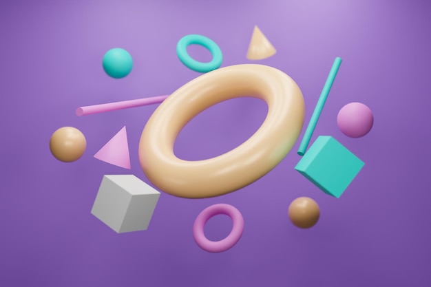 Elemente geometrischer Formen in der 3D-Darstellung