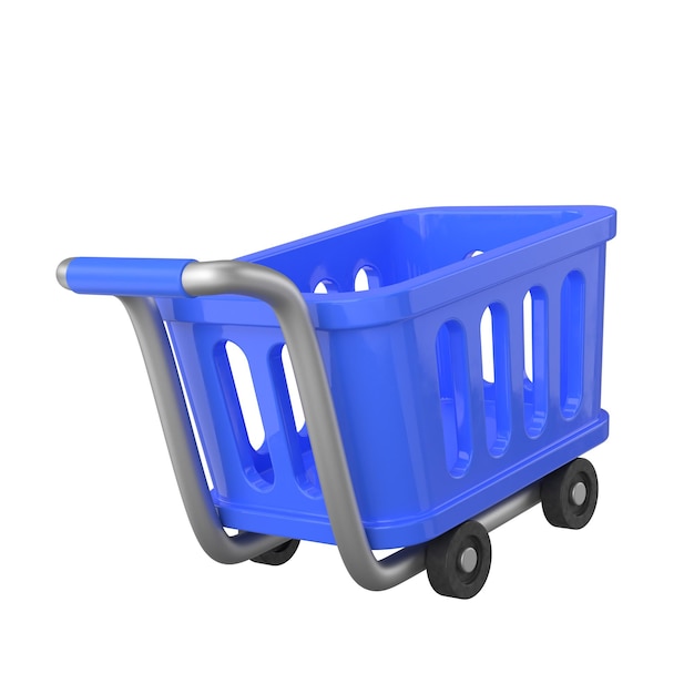 Elemento 3D de la cesta de la compra