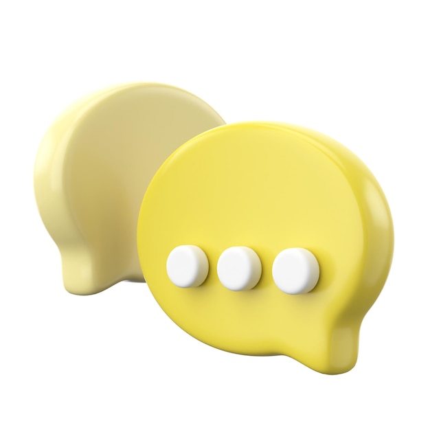 Elemento 3D del icono de chat en vivo