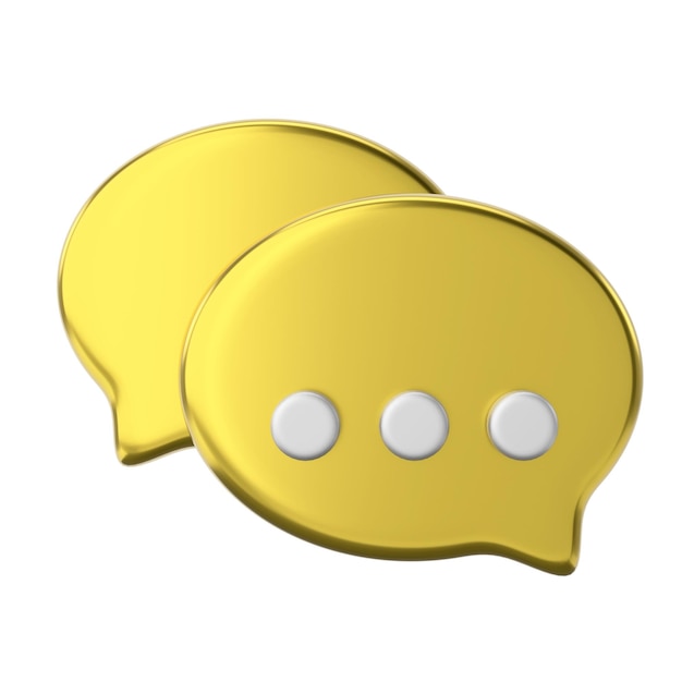 Elemento 3D del icono de chat en vivo