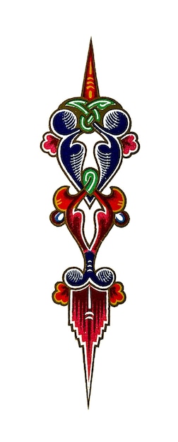 Elemento de adornos de diseño medieval armenio en yesos de telas en edificios residenciales de iglesias
