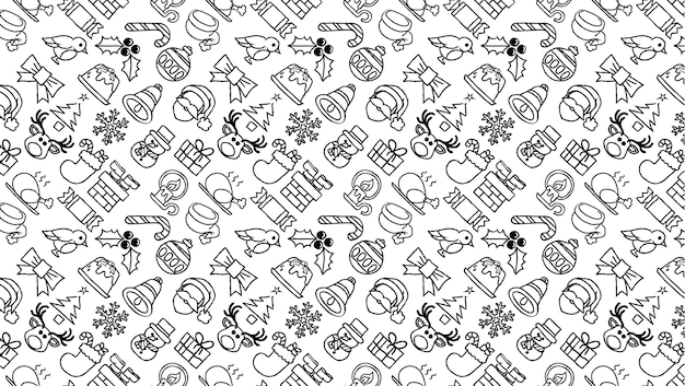 Elemento de año nuevo de Navidad sin costuras para tarjetas de felicitación de papel pintado de fondo