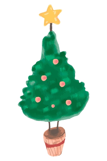 El elemento del árbol de Navidad es transparente.