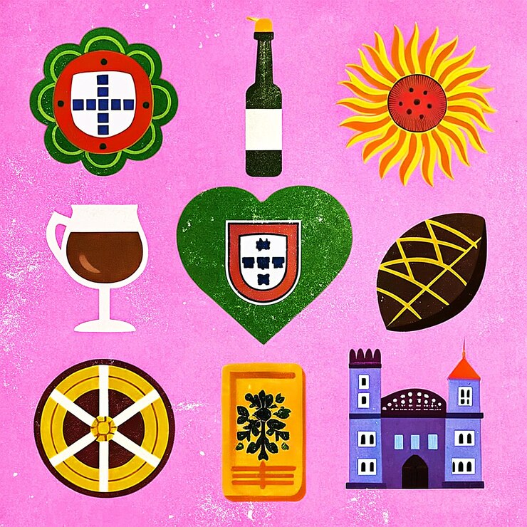 Foto elemento de la colección de portugal dibujado a mano diseños artísticos auténticos para sus proyectos creativos