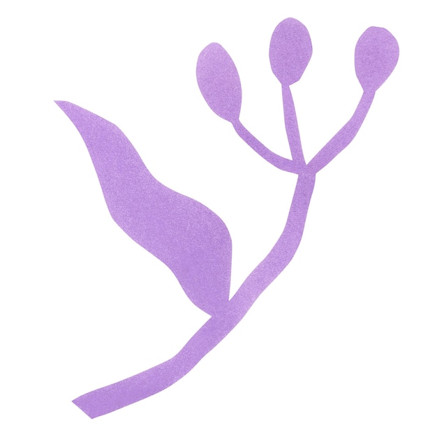 Elemento de collage de flores abstractas para el fondo transparente del diario de balas
