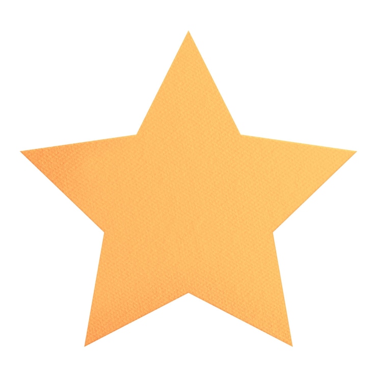 Foto elemento de design de adesivo em forma de estrela de papel amarelo