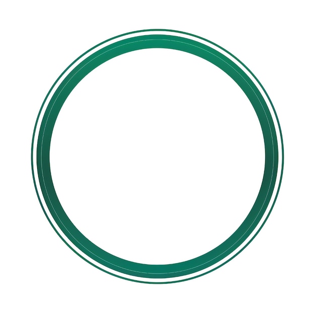 Elemento de design de círculo esportivo vazio de estilo plano em fundo branco