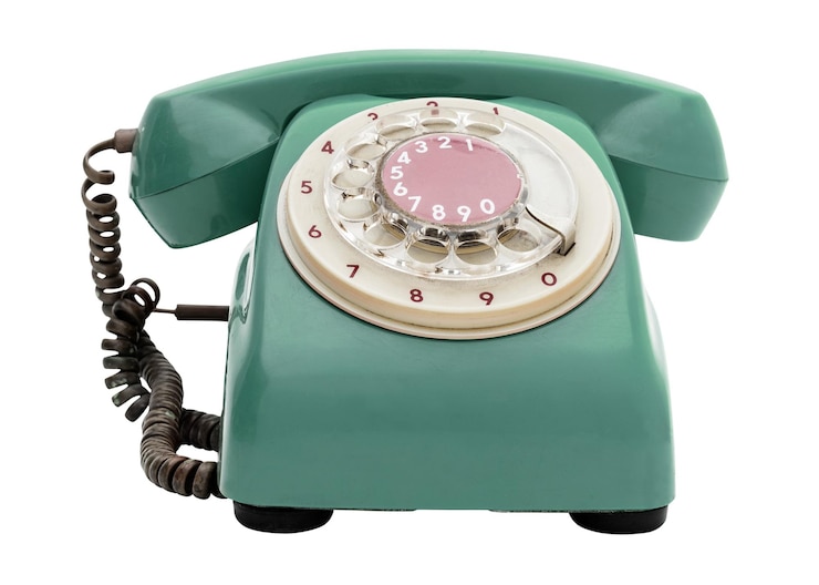 Foto elemento de design de telefone verde vintage