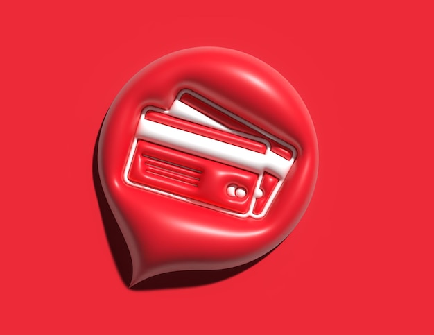 Foto elemento de design do ícone de cartões de crédito 3d.