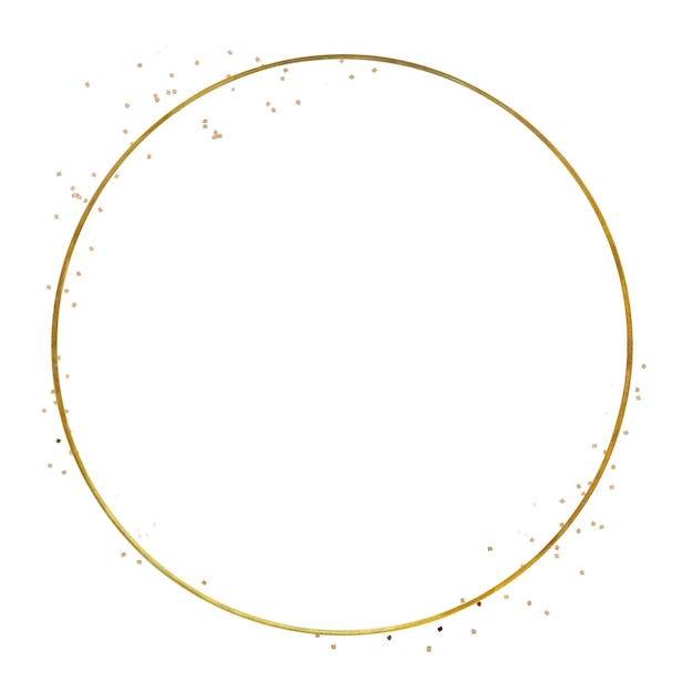 Elemento de design do quadro redondo dourado