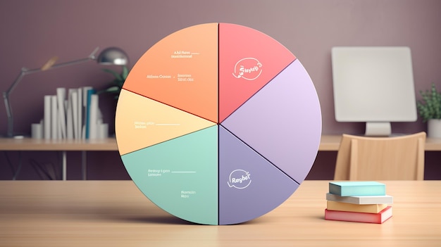 Foto elemento de diagrama de torta para negócios