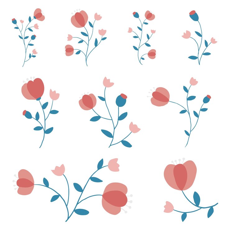 Foto elemento de flor rosa bonito png conjunto estilo feminino