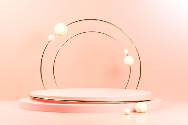 Elemento de maquete de produto de ilustração de renderização 3D do pódio