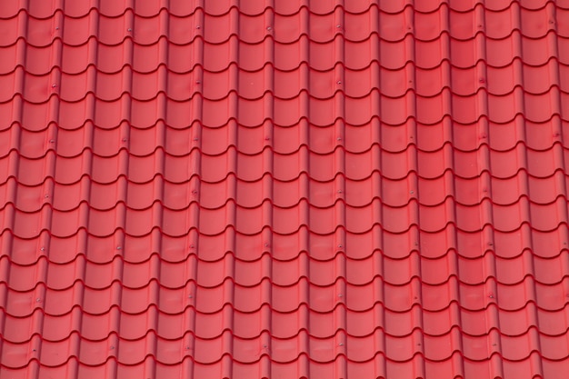 Foto elemento de telha ondulada vermelha do telhado