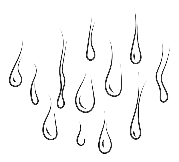 Elemento de diseño aislado del vector de icono de gotas de agua