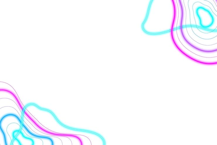 Foto elemento de diseño de borde abstracto de neón rosa y azul