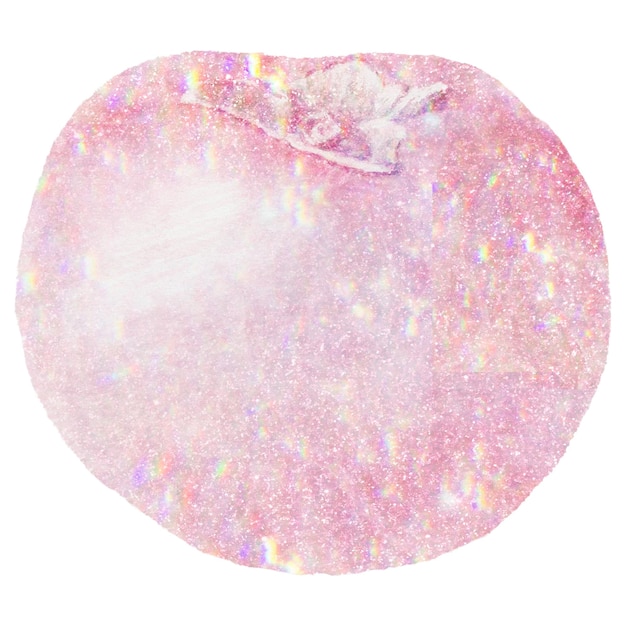 Elemento de diseño de estilo holográfico de caqui rosado brillante