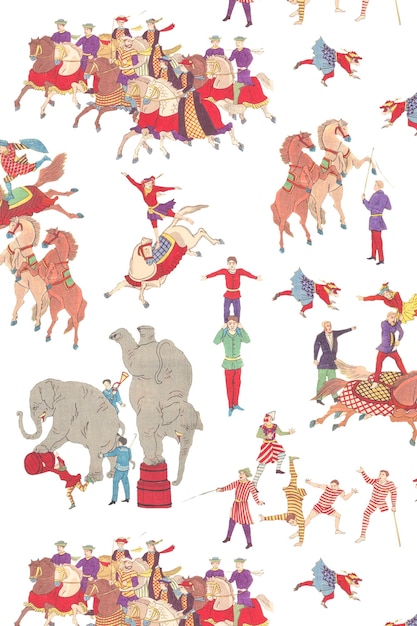 Elemento de diseño de fondo de circo de animales