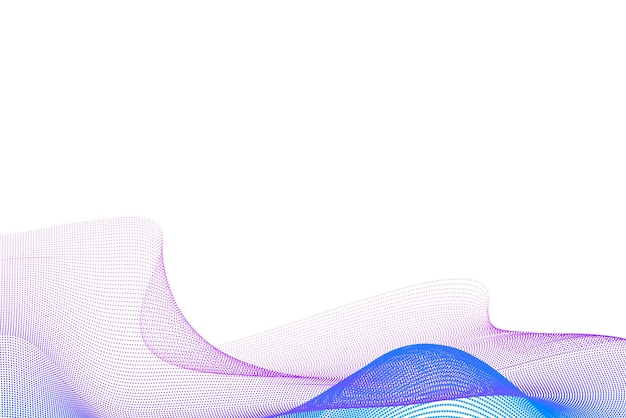 Elemento de diseño de fondo de onda sintética de neón púrpura y azul
