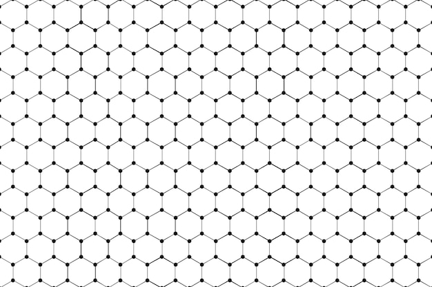 Elemento de diseño de fondo con patrón hexagonal negro