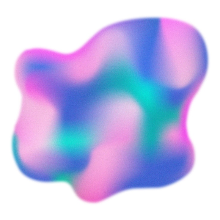 Foto elemento de diseño de gradiente de pegatina png de forma de mancha en fondo transparente