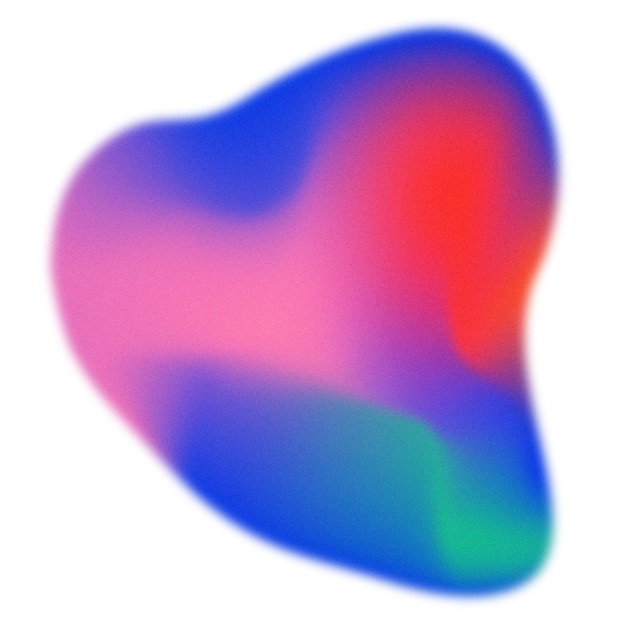 Elemento de diseño de gradiente de pegatina png de forma de mancha en fondo transparente