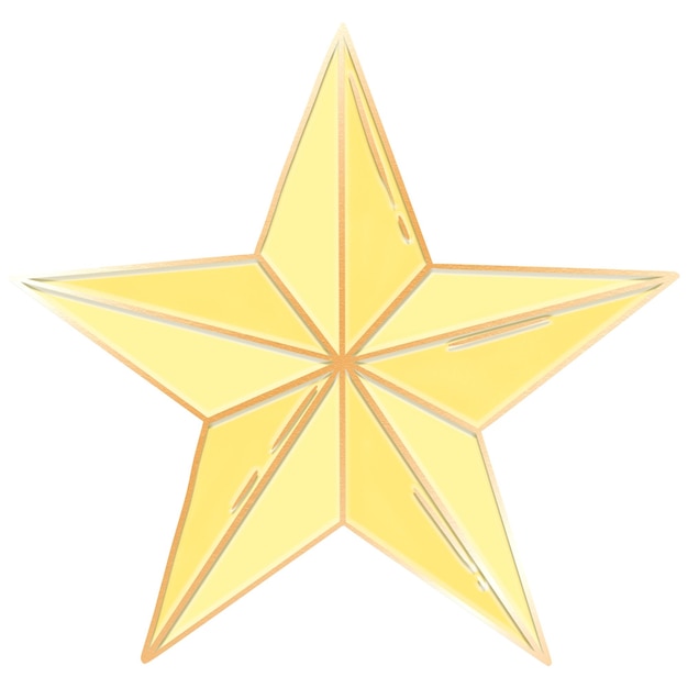 Elemento de diseño del icono de la estrella dorada