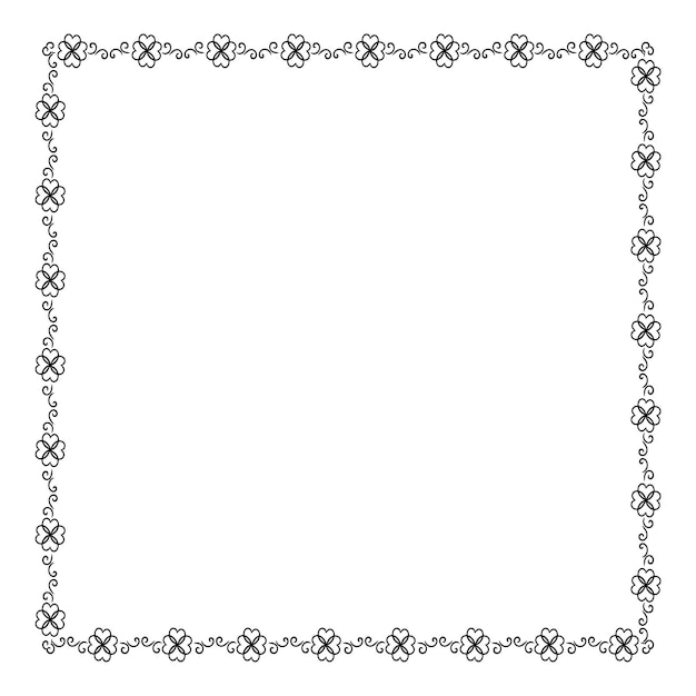 Elemento de diseño de marco decorativo con patrones ornamentales vintage