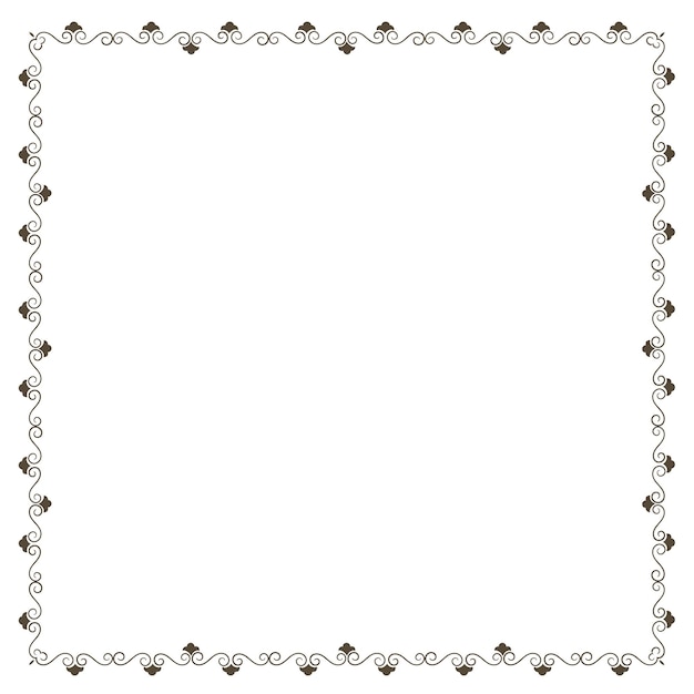 Elemento de diseño de marco floral negro