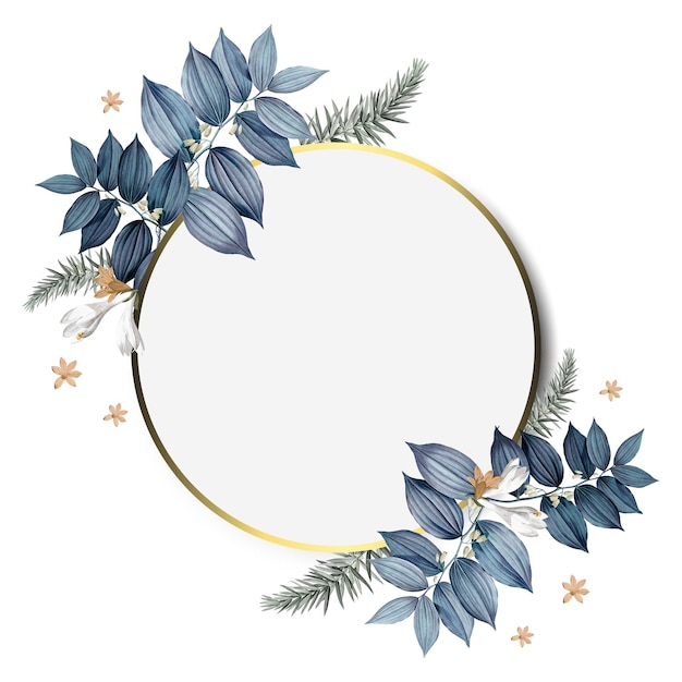 Elemento de diseño de marco floral vacío