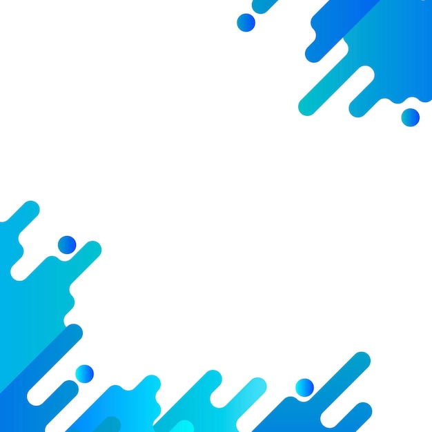 Elemento de diseño del marco de fondo fluido azul