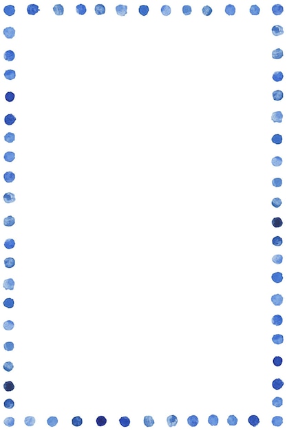 Elemento de diseño del marco con manchas de acuarela azul