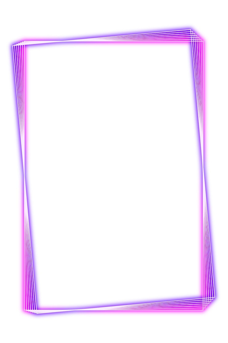 Foto elemento de diseño del marco de neón púrpura y rosa