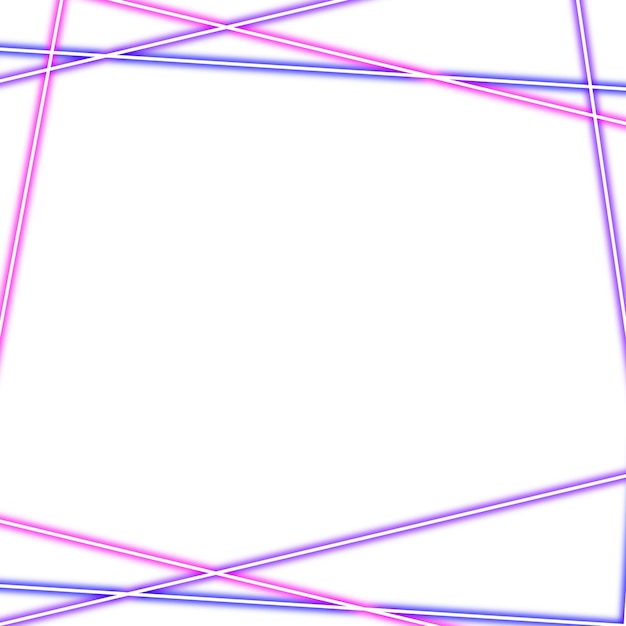 Elemento de diseño del marco de neón rosa y púrpura
