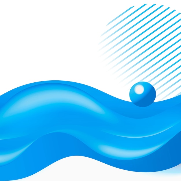 Elemento de diseño de la onda azul